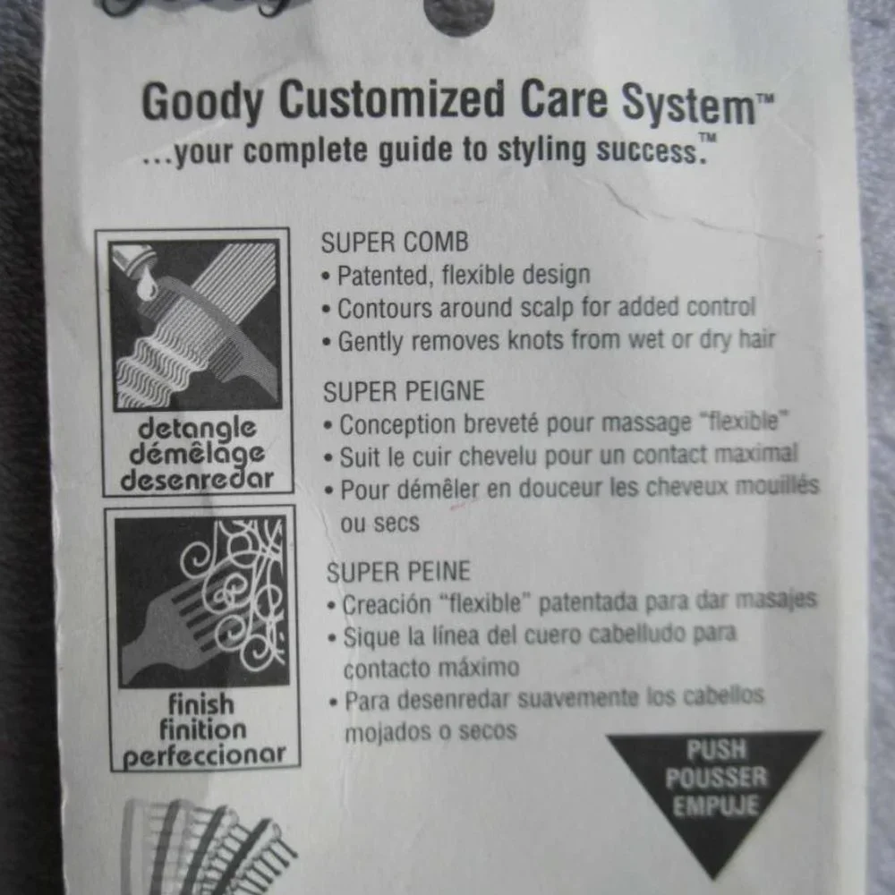 Goody Soft Contour Super Comb 1996 Ouchless Flexible Pad Design Gentle Control